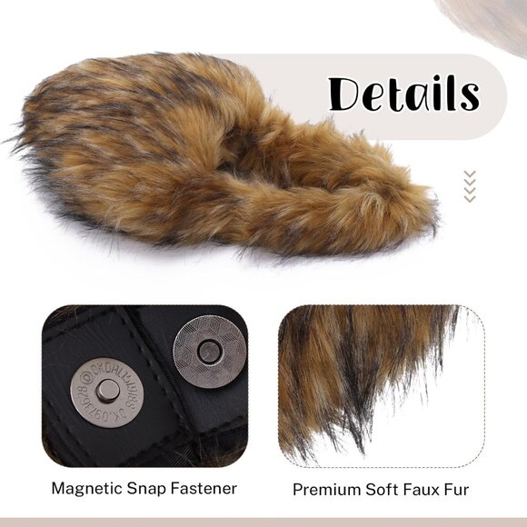 Chic Heart-Shaped Faux Fur Tote Bag - Soft Plush Winter Handbag for Women main image 6